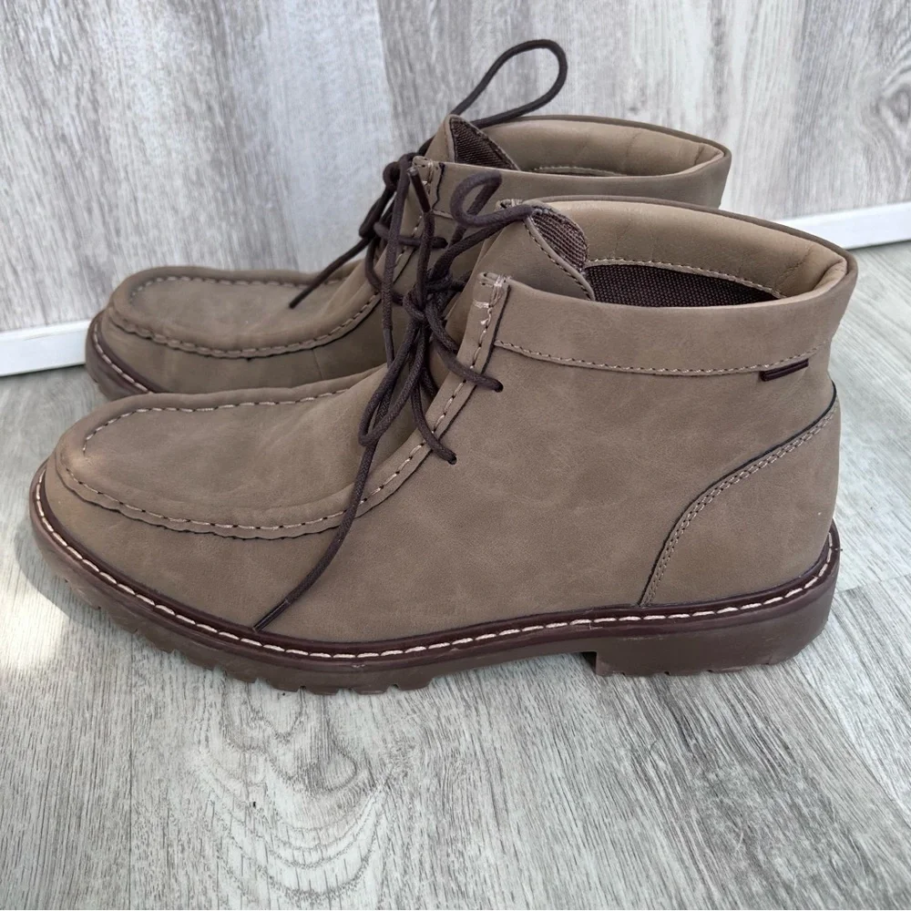 Sonoma Ankle Boots Men's Size 8 Taupe Foster Comfort Lace Up